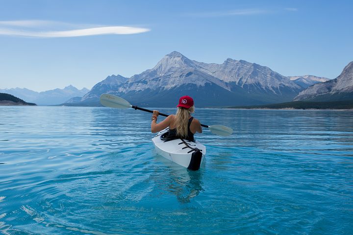 Girl, Kayak, Lake, Canoe, Kayaking